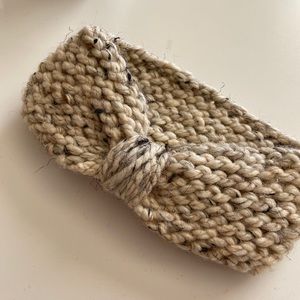 Wool Knotted Headwrap Handknit